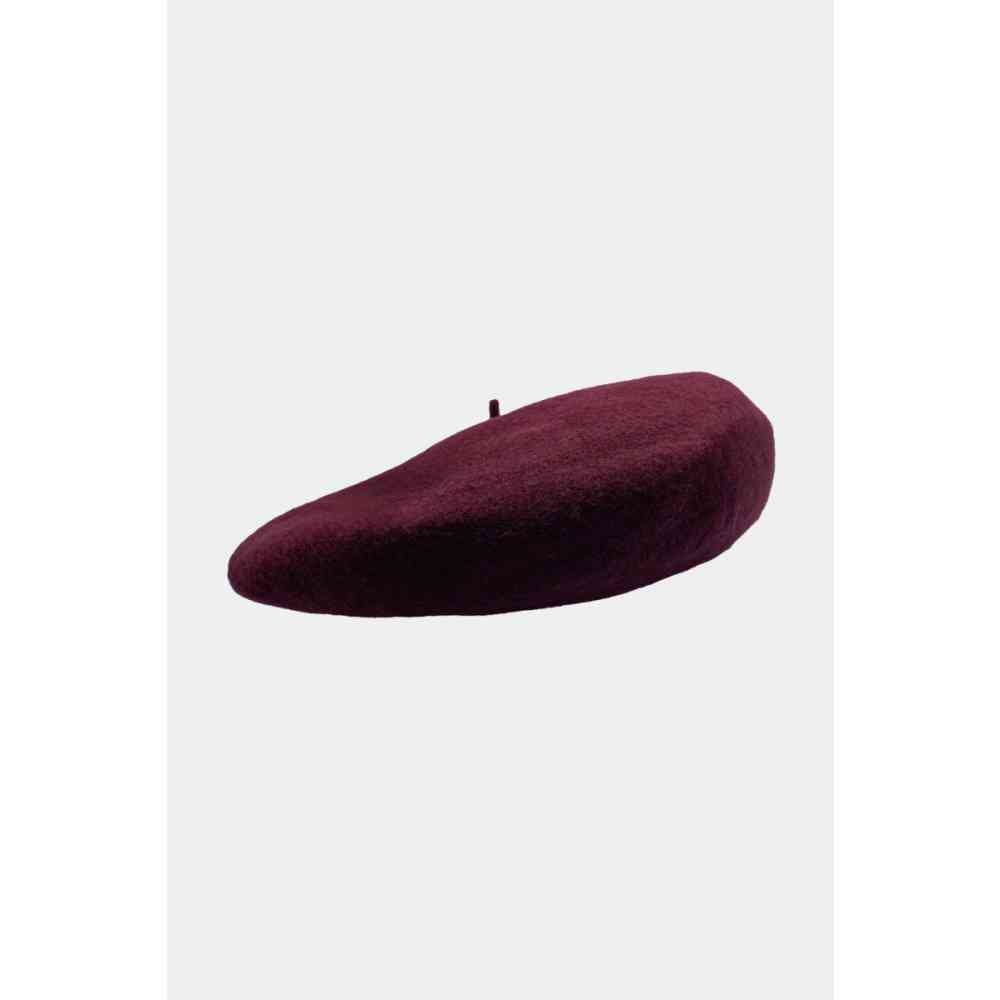 Voodoo Vixen - Retro Wool Hat Béret - Bordeaux rouge